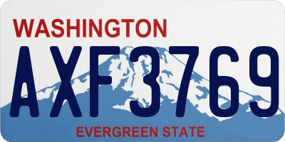 WA license plate AXF3769