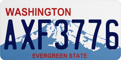 WA license plate AXF3776