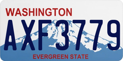 WA license plate AXF3779