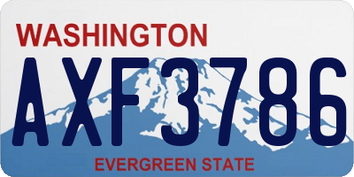 WA license plate AXF3786