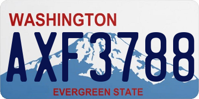 WA license plate AXF3788