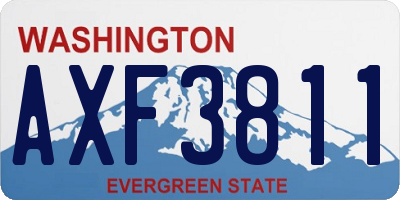 WA license plate AXF3811