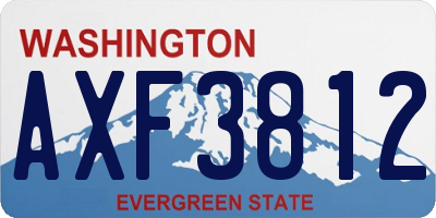 WA license plate AXF3812