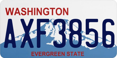 WA license plate AXF3856