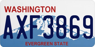 WA license plate AXF3869