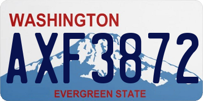 WA license plate AXF3872
