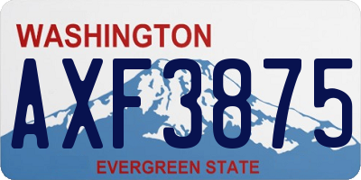 WA license plate AXF3875