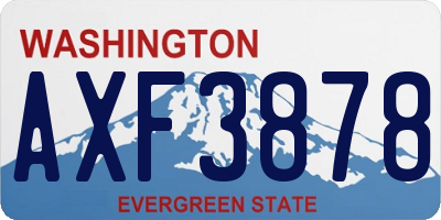 WA license plate AXF3878
