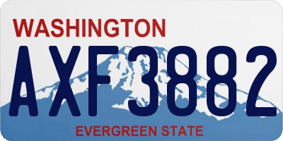 WA license plate AXF3882