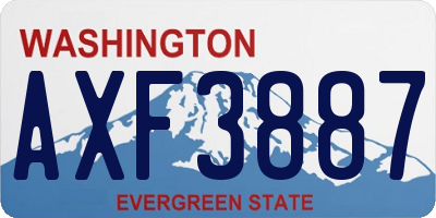 WA license plate AXF3887