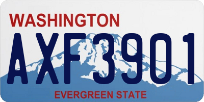 WA license plate AXF3901
