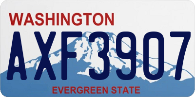 WA license plate AXF3907