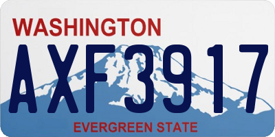 WA license plate AXF3917