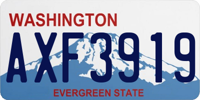 WA license plate AXF3919