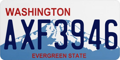 WA license plate AXF3946