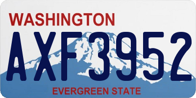 WA license plate AXF3952
