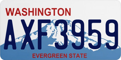 WA license plate AXF3959