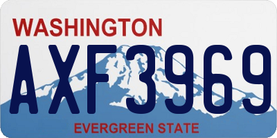 WA license plate AXF3969