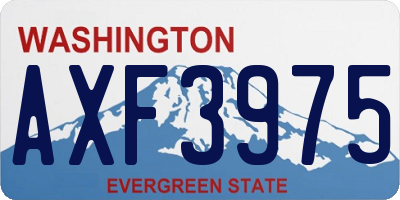 WA license plate AXF3975