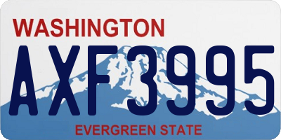 WA license plate AXF3995