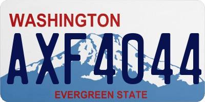 WA license plate AXF4044