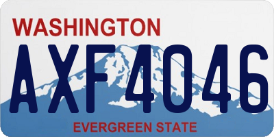 WA license plate AXF4046