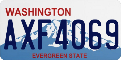 WA license plate AXF4069