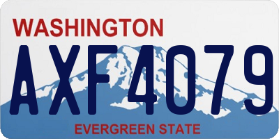 WA license plate AXF4079