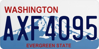 WA license plate AXF4095