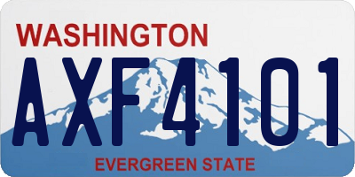 WA license plate AXF4101
