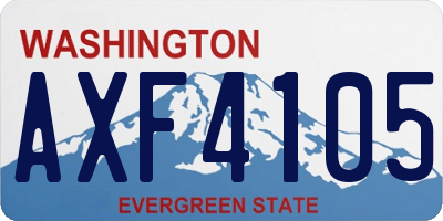 WA license plate AXF4105
