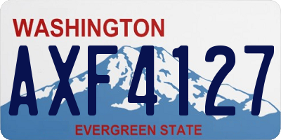 WA license plate AXF4127