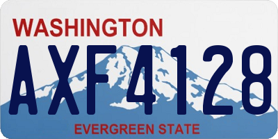 WA license plate AXF4128