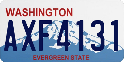 WA license plate AXF4131