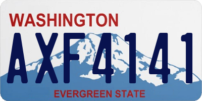 WA license plate AXF4141