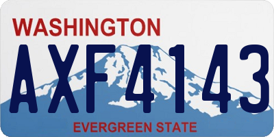 WA license plate AXF4143