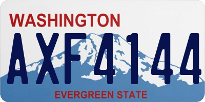 WA license plate AXF4144