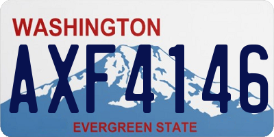 WA license plate AXF4146