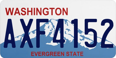WA license plate AXF4152
