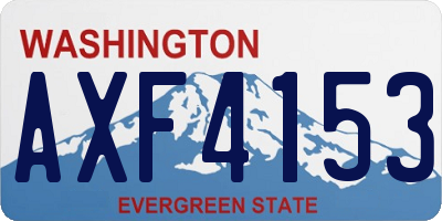 WA license plate AXF4153