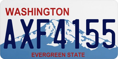 WA license plate AXF4155