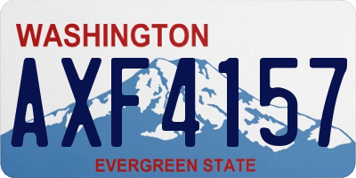 WA license plate AXF4157