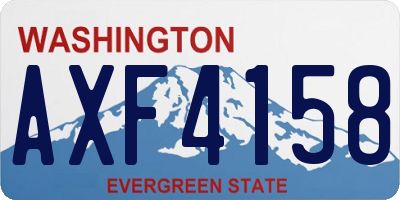 WA license plate AXF4158