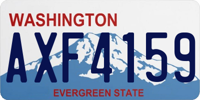 WA license plate AXF4159