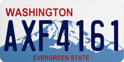 WA license plate AXF4161