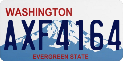 WA license plate AXF4164