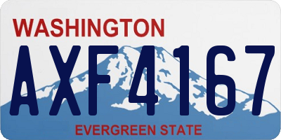 WA license plate AXF4167