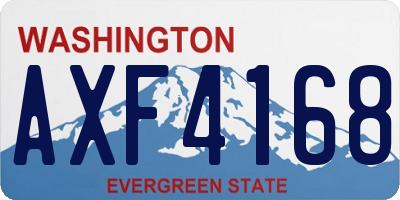 WA license plate AXF4168