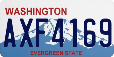 WA license plate AXF4169
