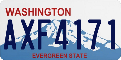WA license plate AXF4171